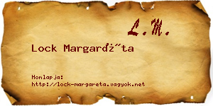 Lock Margaréta névjegykártya